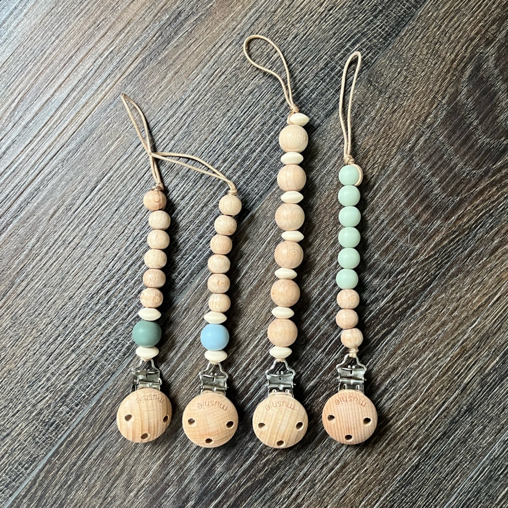 NEVER USED Pacifier Clips